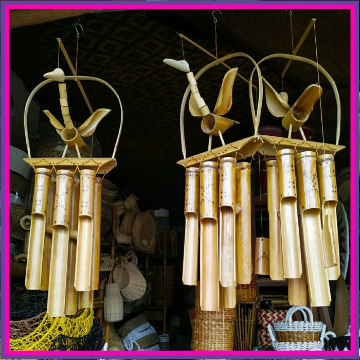 Lonceng Angin/Lonceng Bambu Bentuk Burung/Lonceng Hias Bambu