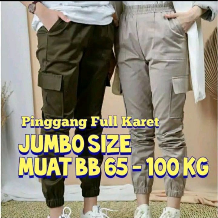 jumbo joger cargo pants/celana joger cargo