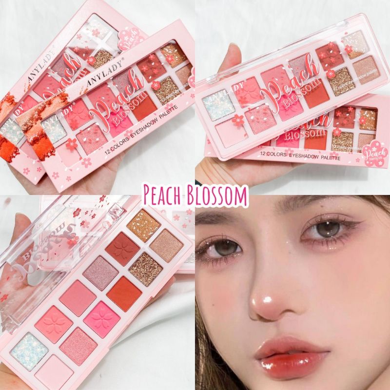 EYESHADOW ANYLADY PEACH BLOSSOM 12 WARNA