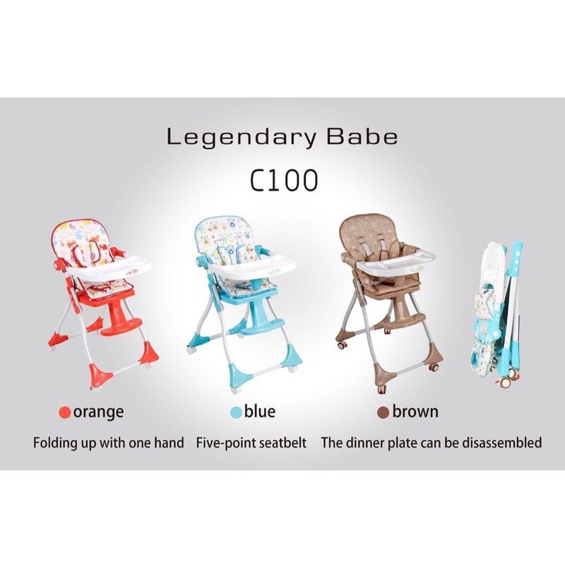 Baby High Chair / meja makan / kursi tinggi bayi Legendary baby C100