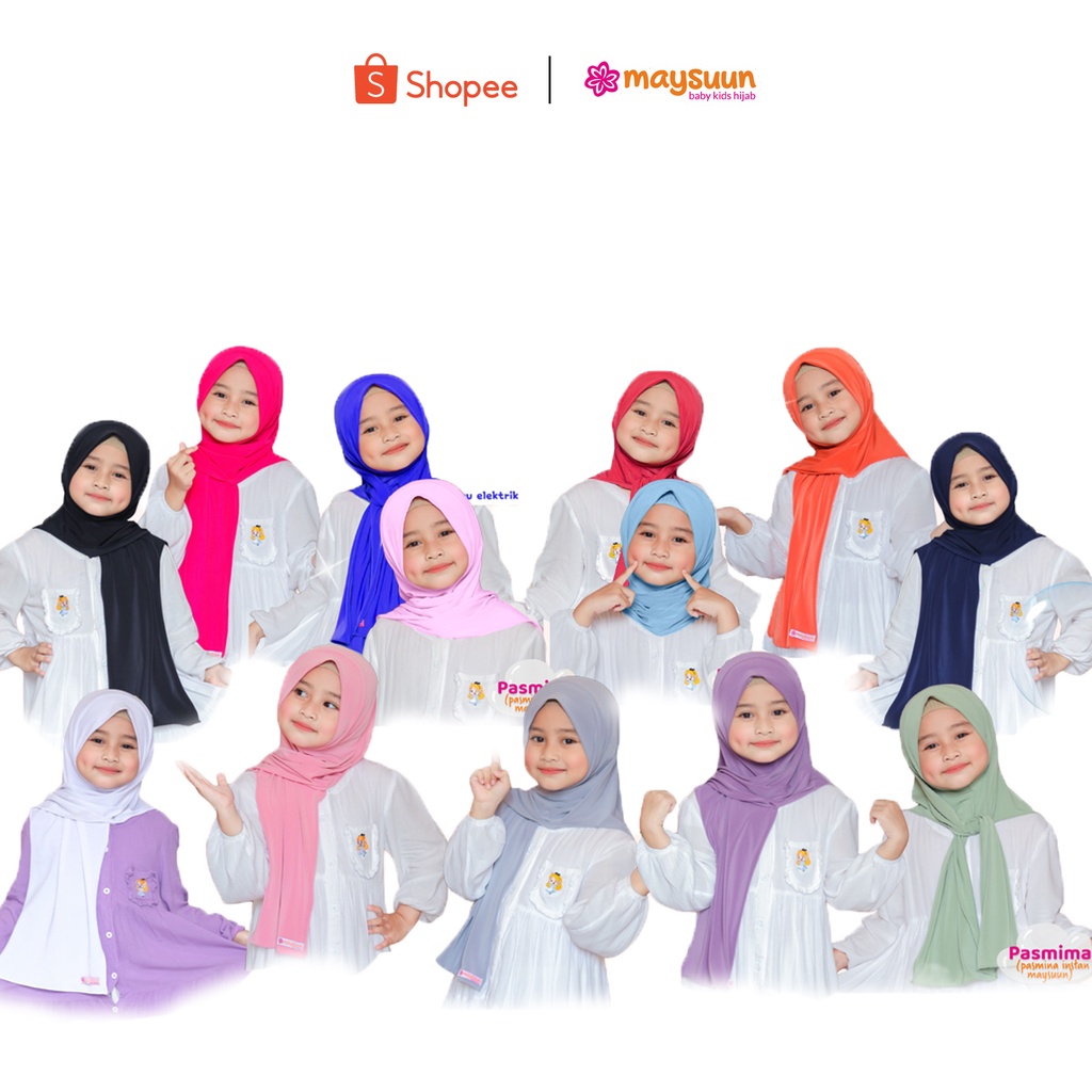 Pasmina Instan Maysuun Jilbab Bayi / Anak usia 1 - 12 Tahun - Jersey ITY Korea