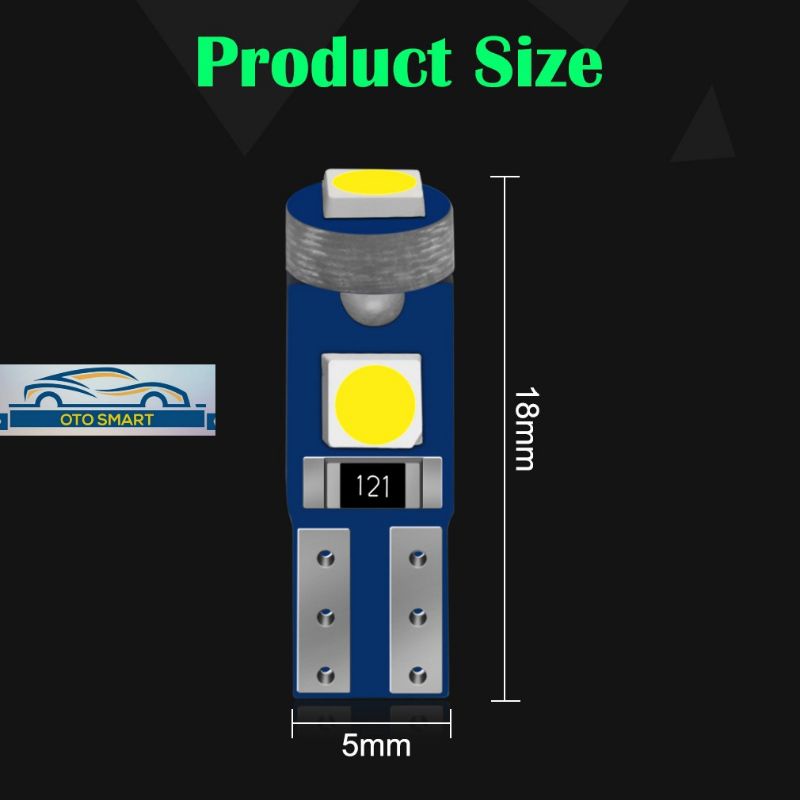 Lampu LED Speedometer Mobil T5 3030 Chips 3 SMD