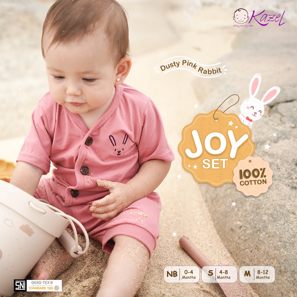 Kazel Setelan Pendek Joy Set (Satuan) - Setelan Pendek Celana Pendek Bayi