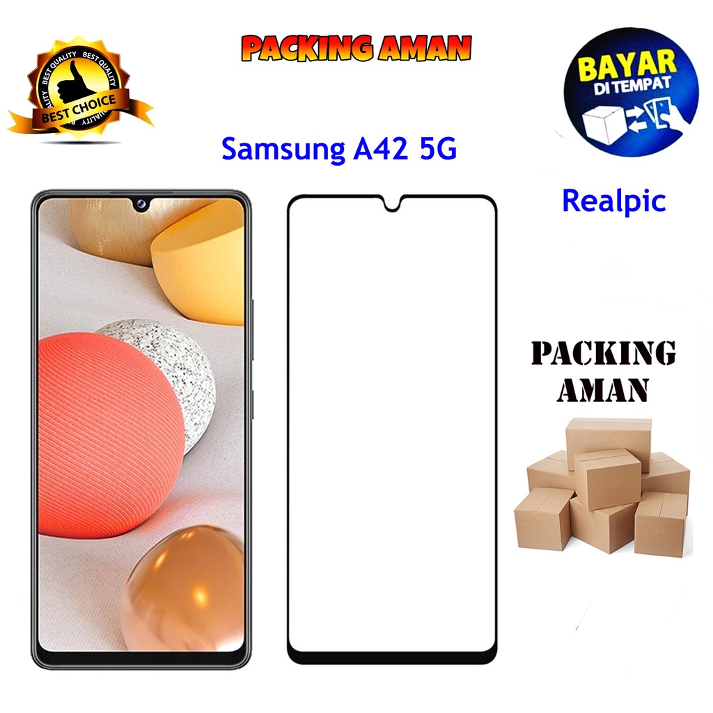 Tempered Glass Samsung Galaxy A42 5G Full Screen Protector Anti Gores