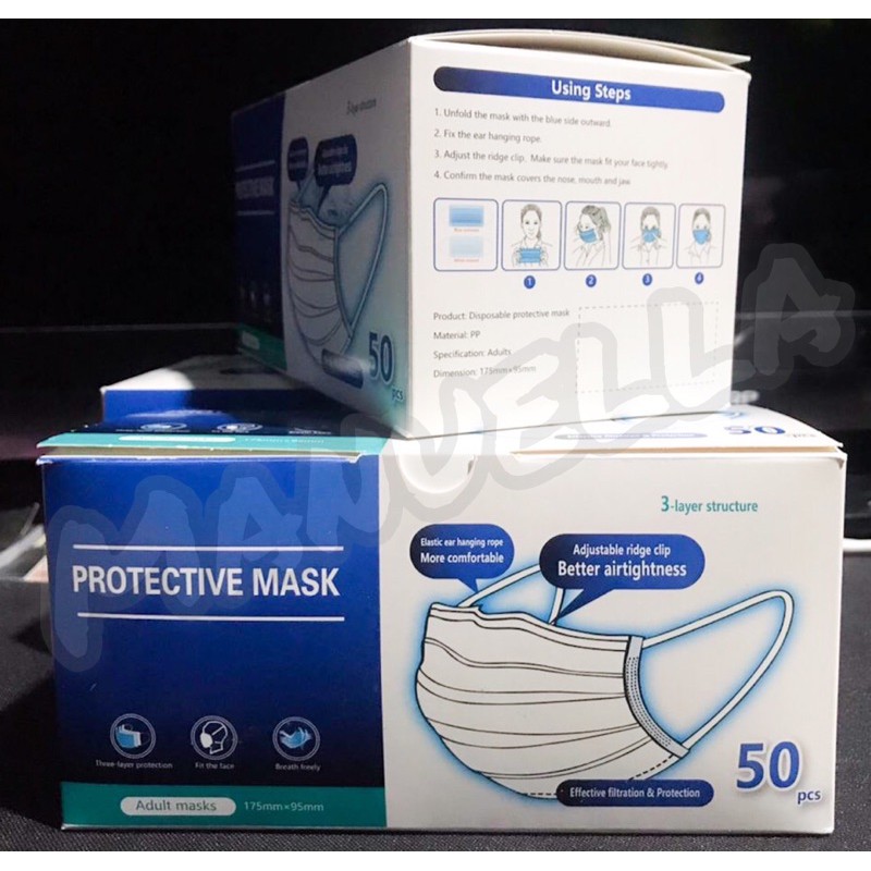 Jual DISPOSABLE 3 PLY MASK / MASKER MEDIS 3PLY 50PCS PER BOX Indonesia ...