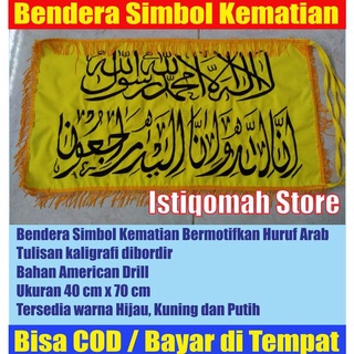 Jual Bendera Simbol Kematian Warna Hijau Full Bordir Bertulisan ...