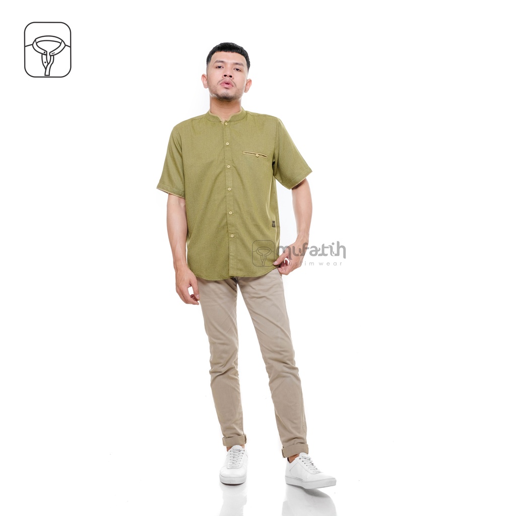 Kemeja Koko | Baju Koko | Kemko Azran (Mufatih) Hijau Olive