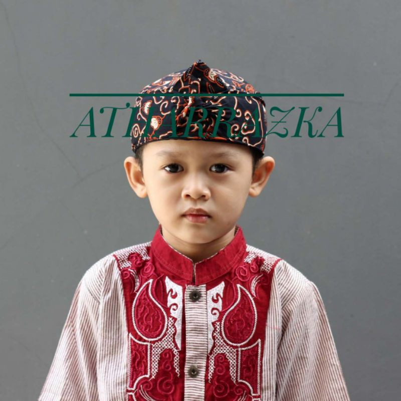 Blangkon Iket Anak Anak Motif Batik Mega Mendung - iket Anak