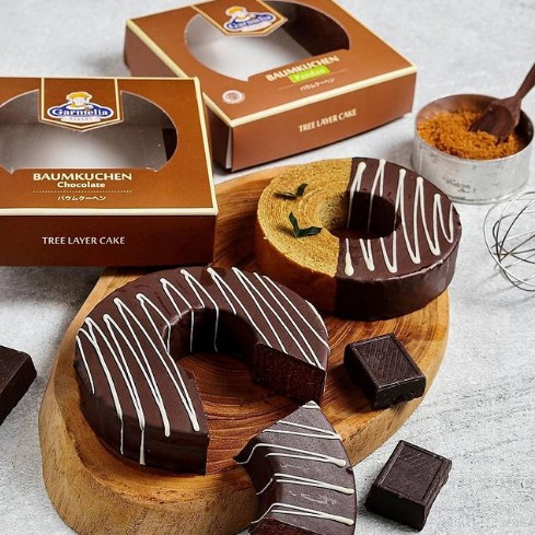 

BAUMKUCHEN COKLAT / PANDAN / BOLU / KUE GARMELIA OLEH OLEH BANDUNG