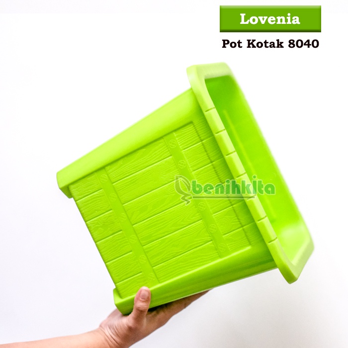 Pot Tanaman-Bunga Kotak Warna 40 Motif Kayu (Lovenia)