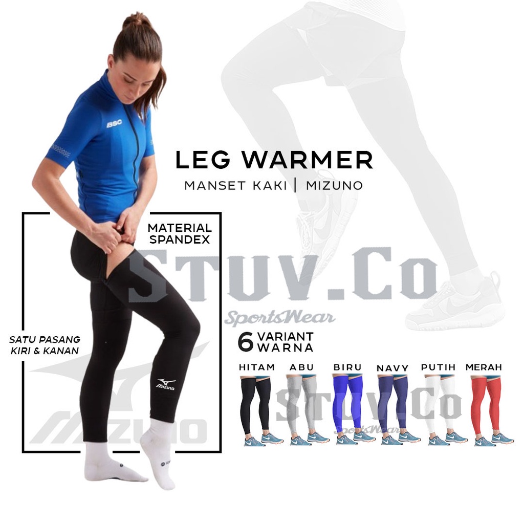 (SEPASANG) LEG WARMER LEG SLEEVE MANSET LUTUT MANSET KAKI KNEE OLAHRAGA BASKET JOGGING LARI PRIA WANITA