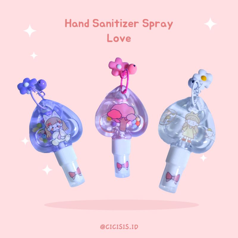 Hand Sanitizer Spray Love Lucu Hand Sanitizer Spray Love Aesthetic Botol Spray Gatung HandSanitizer 
