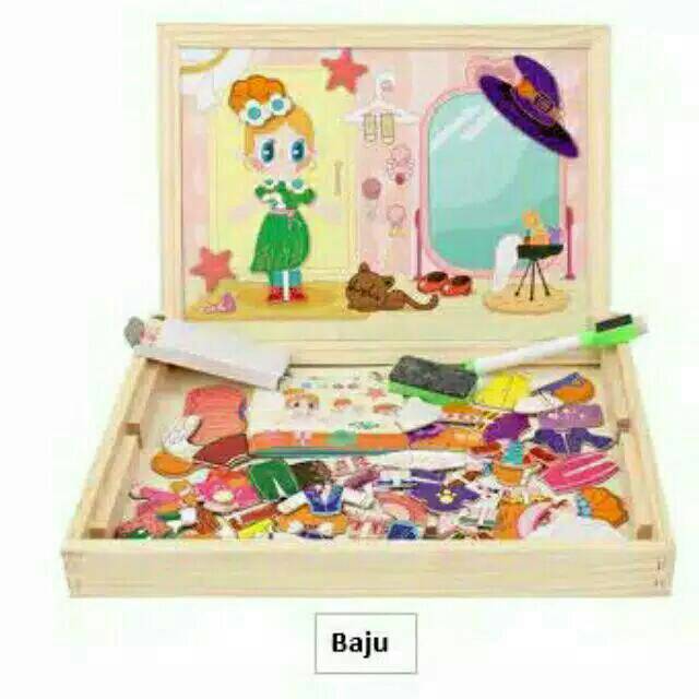 Gober - Mainan Edukasi Papan Tulis Puzzle / Educational Puzzle board / Magnetic Puzzle 3D Jigsaw