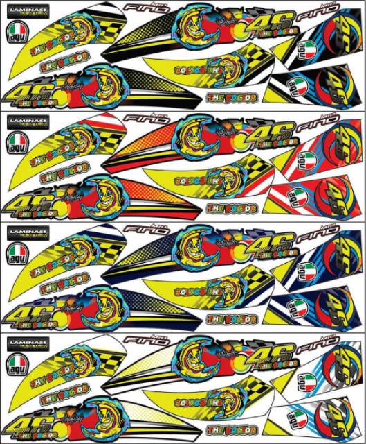Striping Fino 125 Fi Variasi Yamaha Stiker Sticker Skotlet Scotlite Body Motor Lis List Body Li Liss