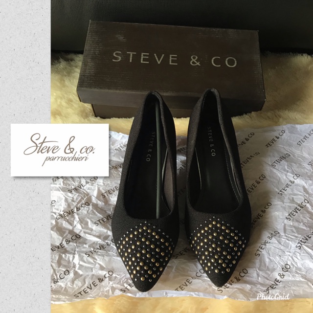 Jual sepatu STEVE AND CO ORIGINAL MASIH NEW BANGET sepatu kantor sepatu hitam sepatu pantofel