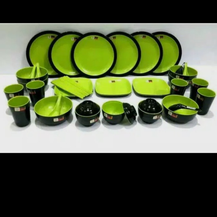 L.Maryanne Piring Melamin Set Melamin Golden Dragon