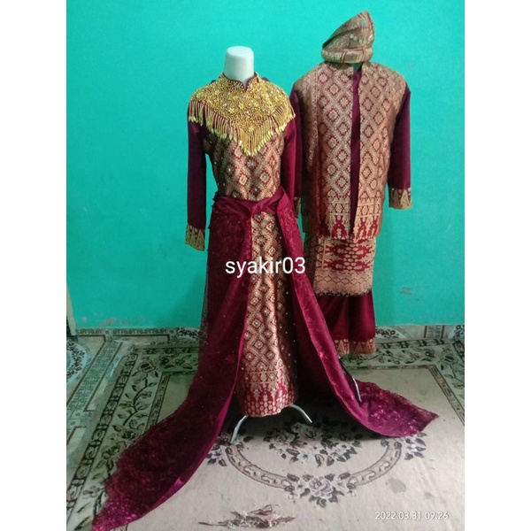 baju pengantin songket palembang