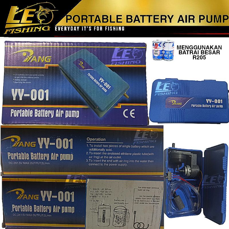 Portable Battery Air Pump COCOK UNTUK MEMANCING AGAR UMPAN TETAP HIDUP AERATOR BATRAI AERATOR BATTERI