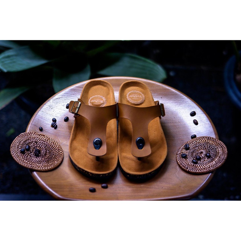 SANDAL KASUAL PRIA /WANITA VOLKERFOOTWEAR ART ROBBIN TAN BROWN