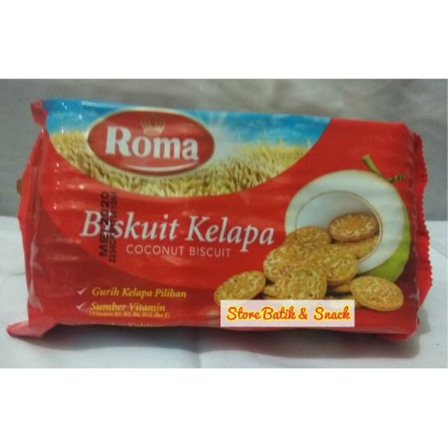 

snack Biskuit Roma Kelapa 300 gram /biskuit rasa kelapa