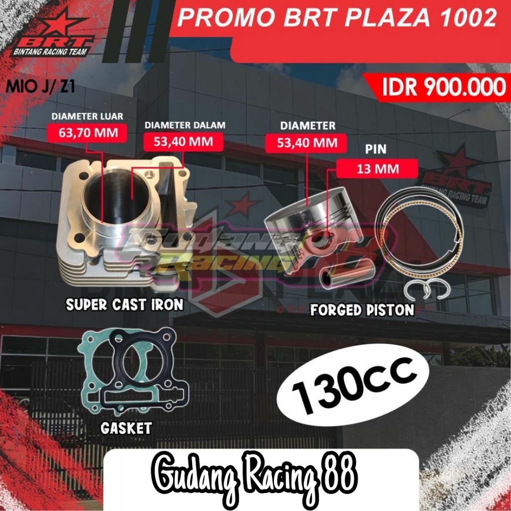 PAKET BORE UP BRT BORING BRT BLOK CAST IRON BRT BLOCK CASTING IRON BRT MIO J - FINO - XRIDE - JUPITE
