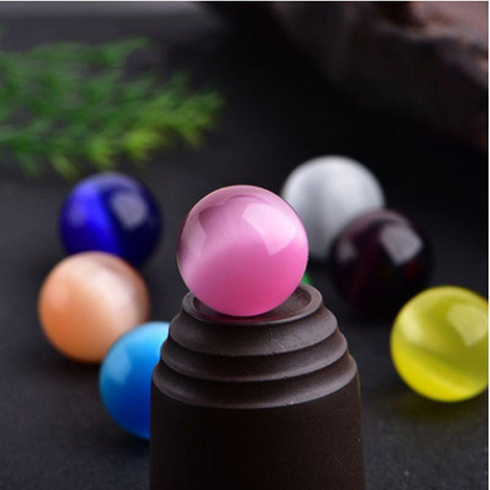 Quinton Colorful Cat Eye Sphere Vase Filler Dekorasi Rumah Bola Bulat Kristal Warna-Warni Marble Games Hiasan Penyembuhan Kelereng Kaca