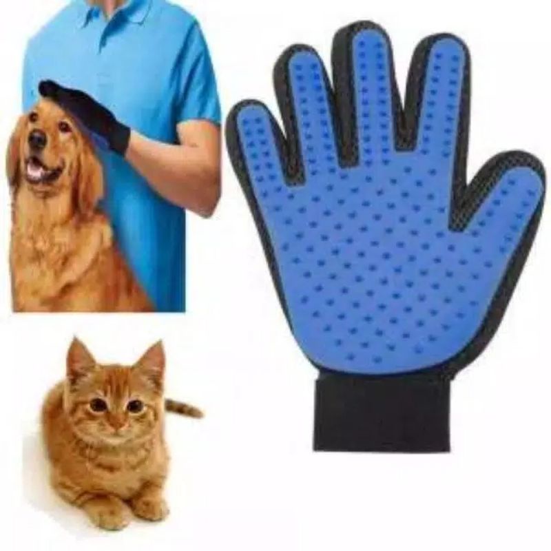 PET GLOVE - True Touch Pet Glove Sarung Tangan Sikat Grooming Sisir Grooming Kucing Anjing