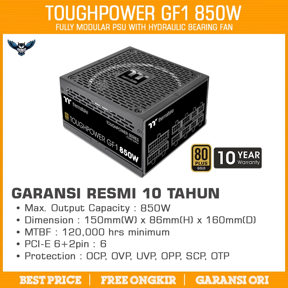 Thermaltake Toughpower GF1 850W 80+ Gold Full Modular - PSU