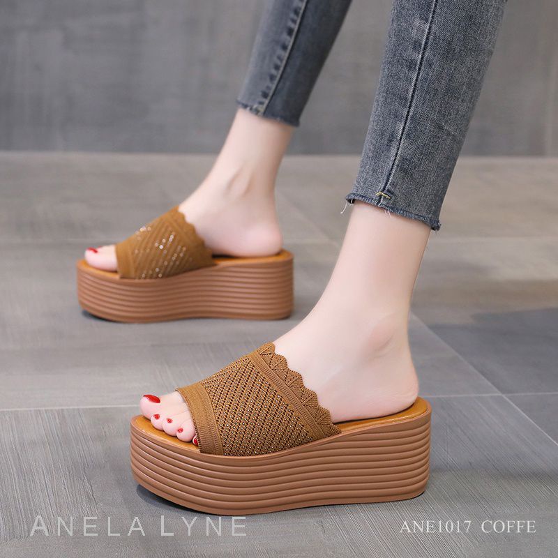 ANELA LYNE SANDAL SLOP WEDGES  DELOINA ANE1017 ORIGINAL