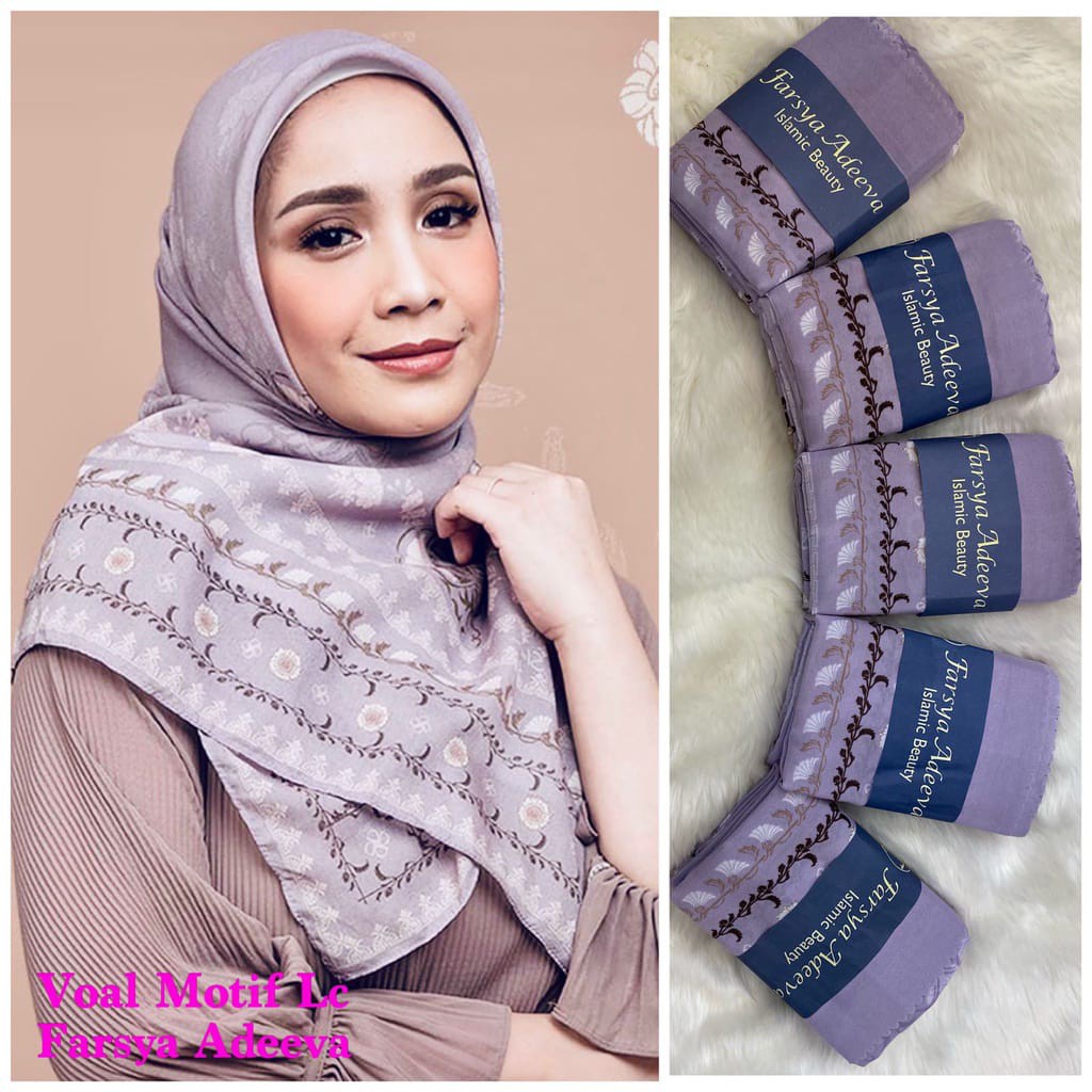 SEGI EMPAT MOTIF VOAL DEENAY LASERCUT KW TERMURAH DAN TERLARIS Hijab motif| hijab Seragam |SAFA HIJAB