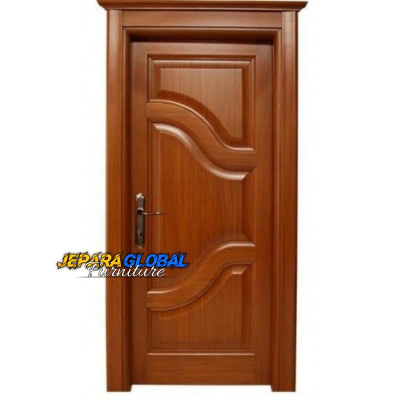 Pintu kamar minimalis jati arcitrav lekuk (kusen Jati,pintu rumah minimalis jati,pintu ukir jati)
