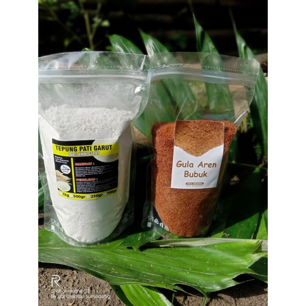 

tepung pati garut asli halus dan gula aren semut