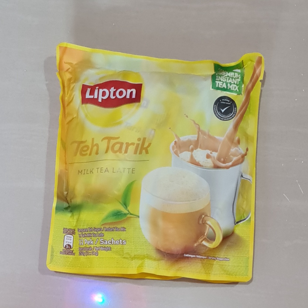 Teh Lipton Teh Tarik Milk Tea Latte 12 x 21 Gram