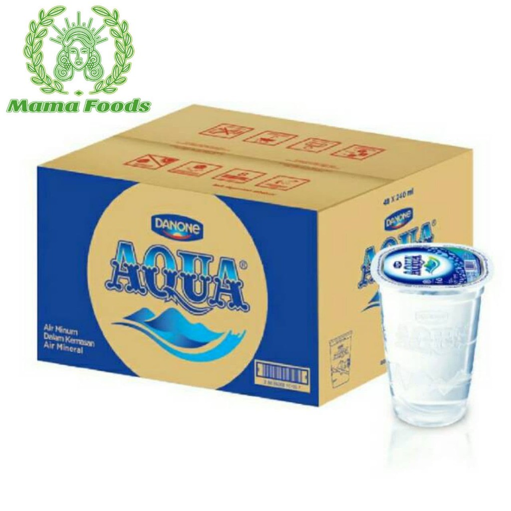 Air Minum AQUA 220ml Kemasan Mineral Dus Cup Gelas Kecil Harga Agen