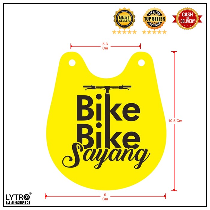 Bike Tag Sepeda - Bike Bike Sayang - Gantungan Sadel Sepeda - Aksesoris Sepeda Lucu & Aesthetic