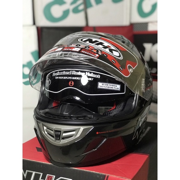 Jual Helm Full Face NHK GP 1000 Double Visor Gun Metal Glossy Size L Shopee Indonesia