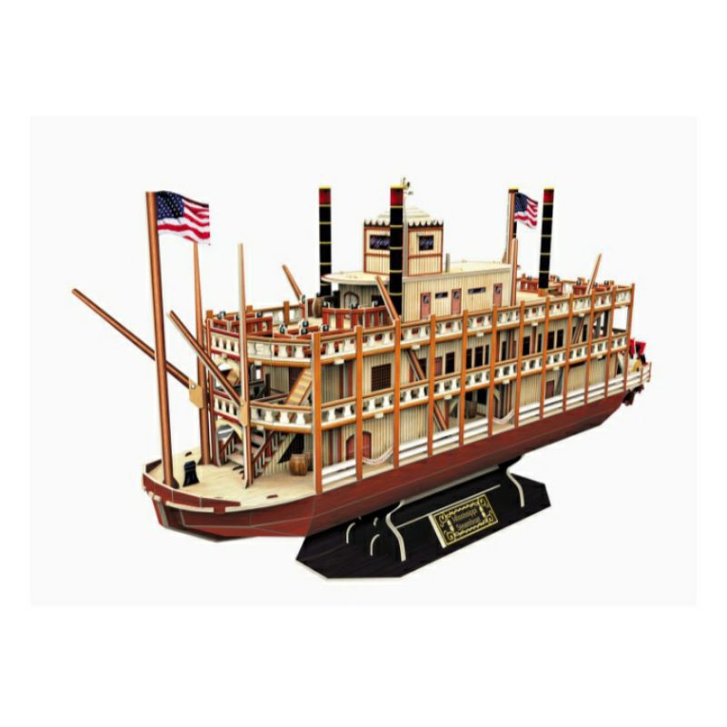 CUBICFUN 3D Puzzle Mississipi Steamboat - Cubic Fun - Koleksi Pajangan