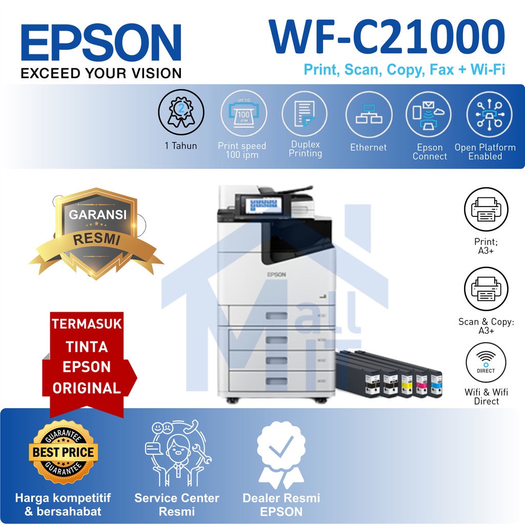 Printer Fotokopi Photocopy Epson WF-C21000 WFC21000 C21000 100PPM WIFI