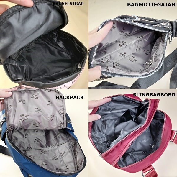 Tas Selempang Import Premium Ransel Jumbo Chibao Original Backpack 3in1 Bahan Canvas Nylon Tebal Bordir Bunga Gajah TAS097 TAS098 TAS100 TAS101 TAS111