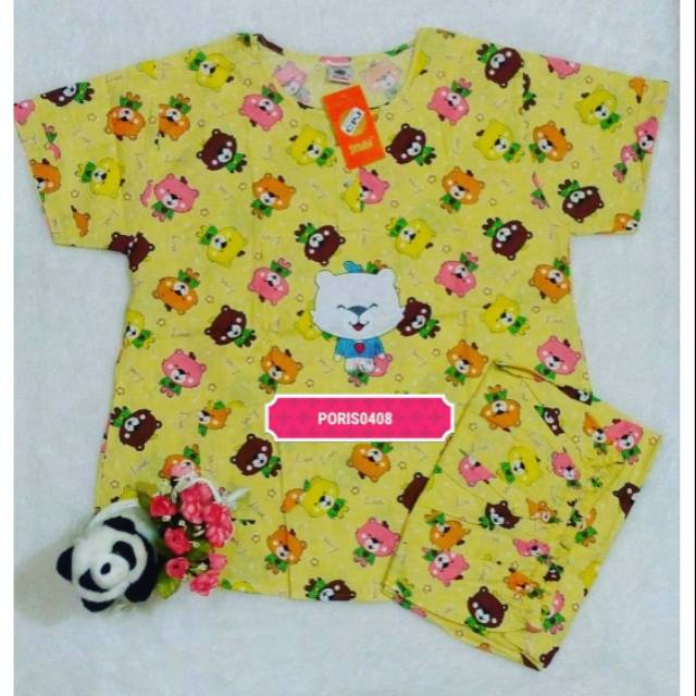 Baju Tidur Katun Wanita CPJ &quot;HOKI&quot; (my love bear)