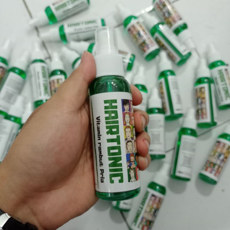 Hairtonic vitamin rambut pria dengan sensasi menthol dingin bikin segar