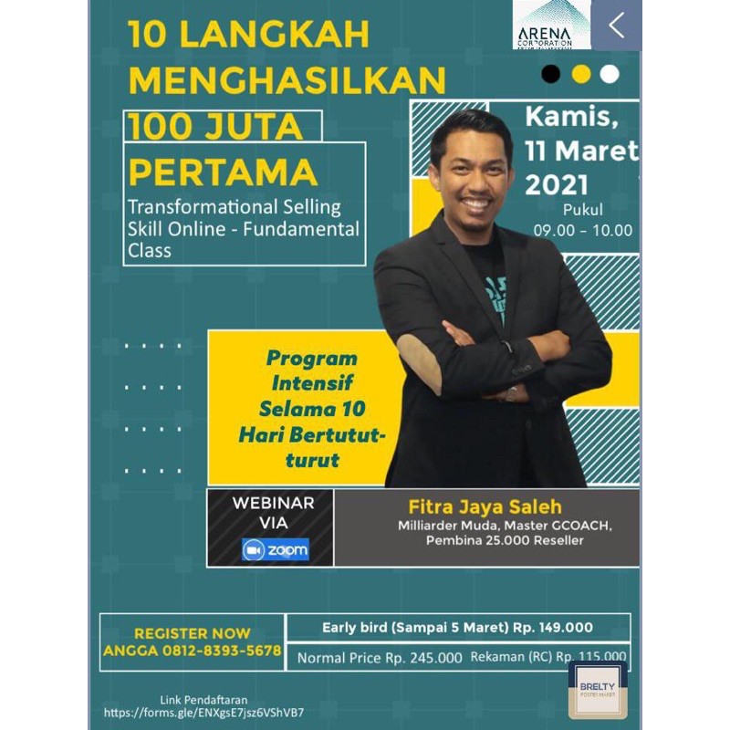 Workshop Bisnis Coach Fitra Jaya saleh