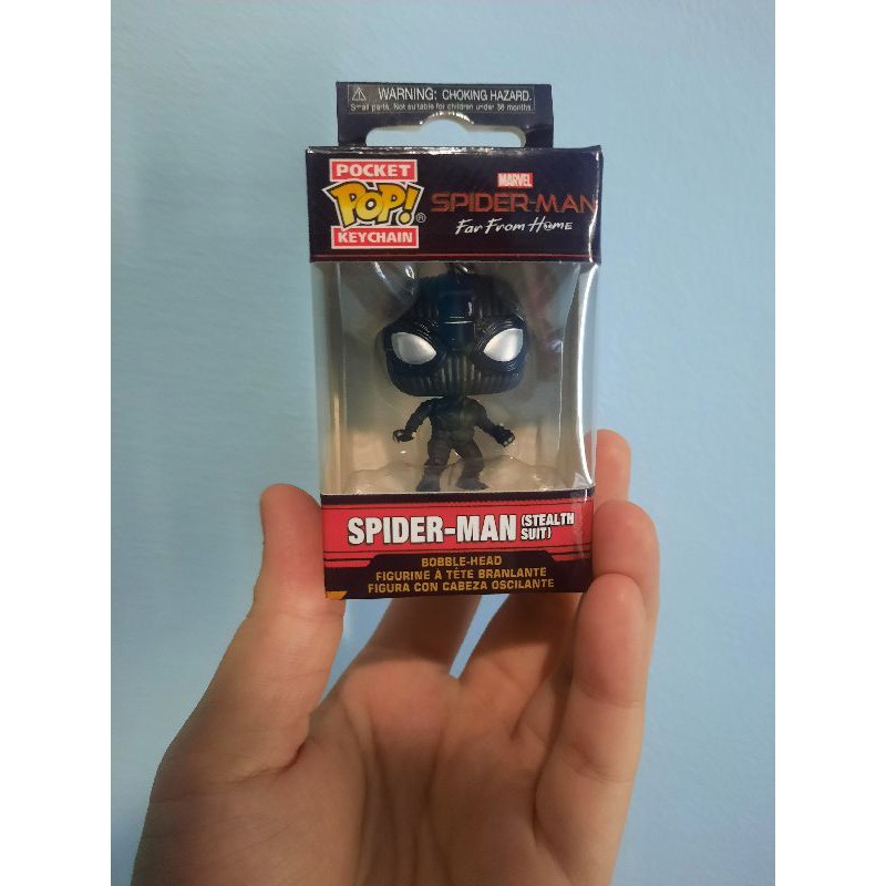 Funko pop keychain spiderman far from home stealth suit