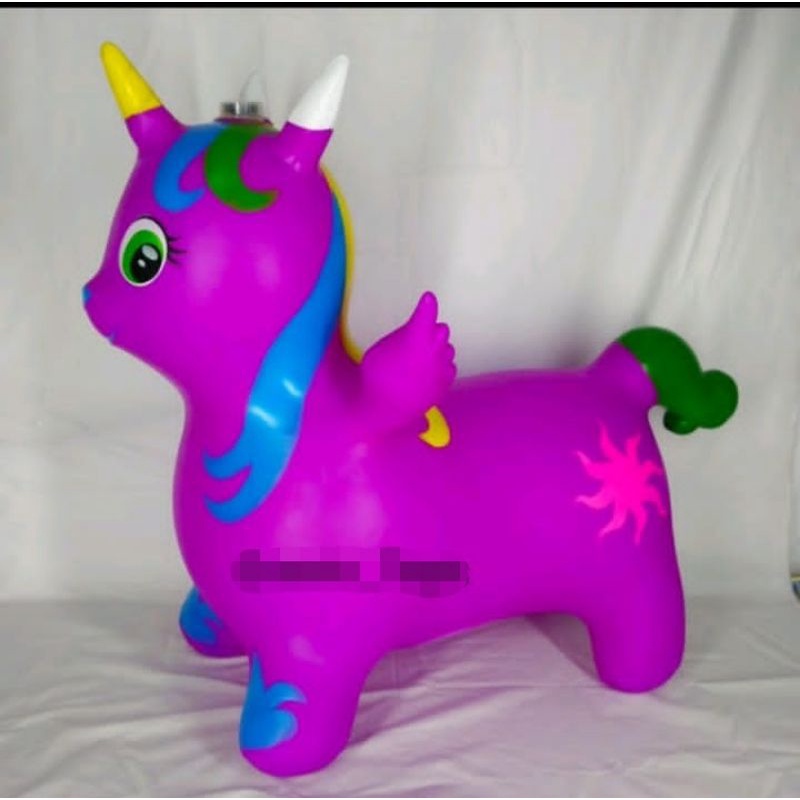 Animal Jumping Music Karet TEBAL "KUDA TERBANG MOTIF" (SNI) Ukuran JUMBO / Mainan Anak-anak