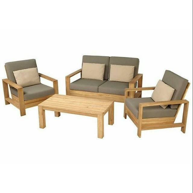 Kursi Tamu Minimalis Jok Busa Kayu Jati