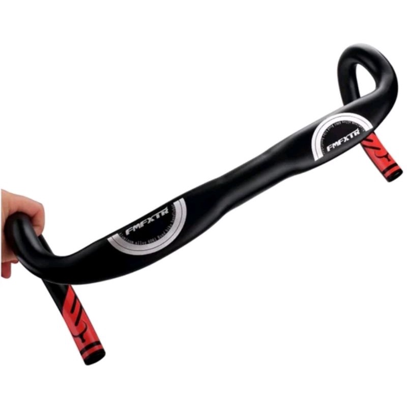 Handlebar Dropbar FMFXTR Stang Drop Bar Sepeda Balap Roadbike Road Bike Aero Pipih Alloy Alumunium