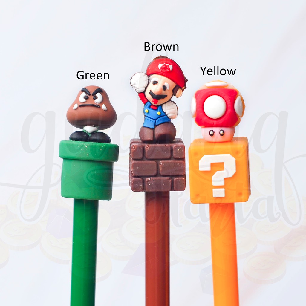 Pulpen Mario Jamur Lucu Unik Mushroom Bolpen Ballpoint GH 307012 Shopee Indonesia