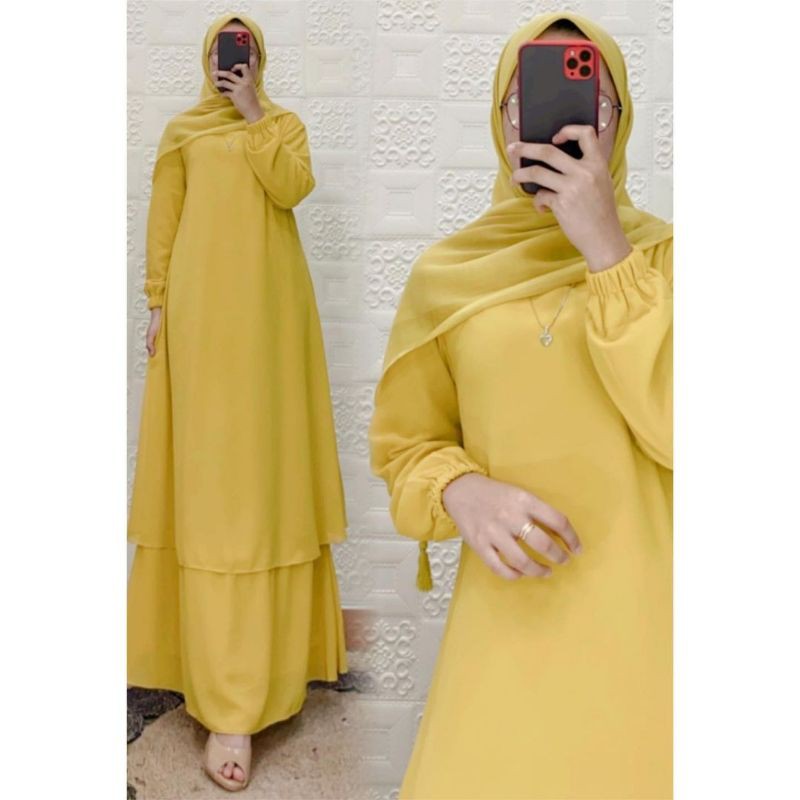 Gamis Malaysia Polos Premium