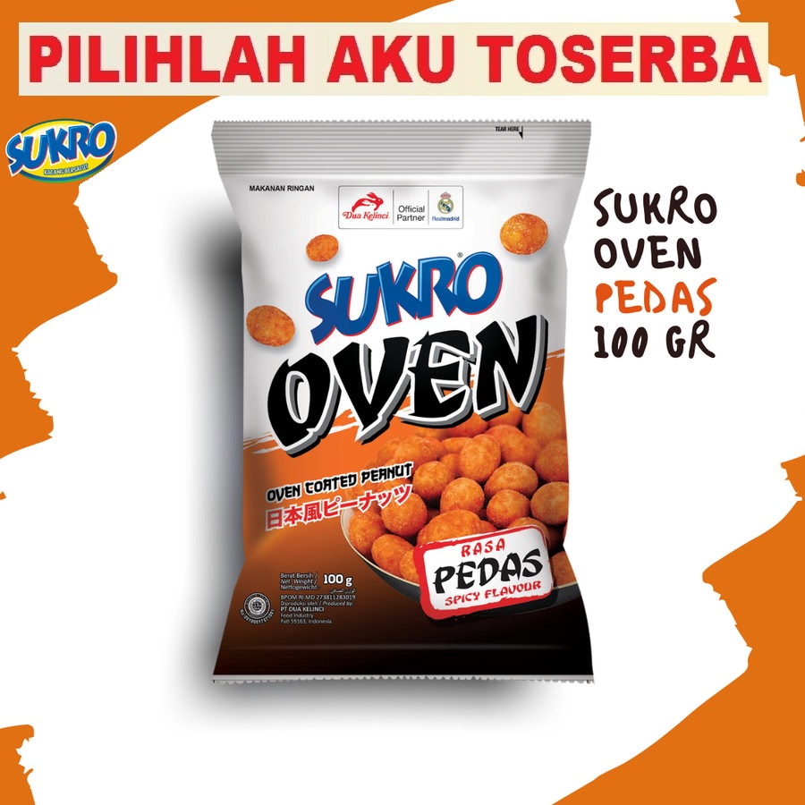 DUA KELINCI KACANG SUKRO OVEN PEDAS 100 GR - (HARGA PER BUNGKUS)