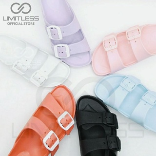 Image of Sandal Wanita Sling Strap Tali Bahan Eva Sendal Slop Wanita Import Korean Style Terbaru Slip On Karet Anti Slip Sandal Santai Rumahan